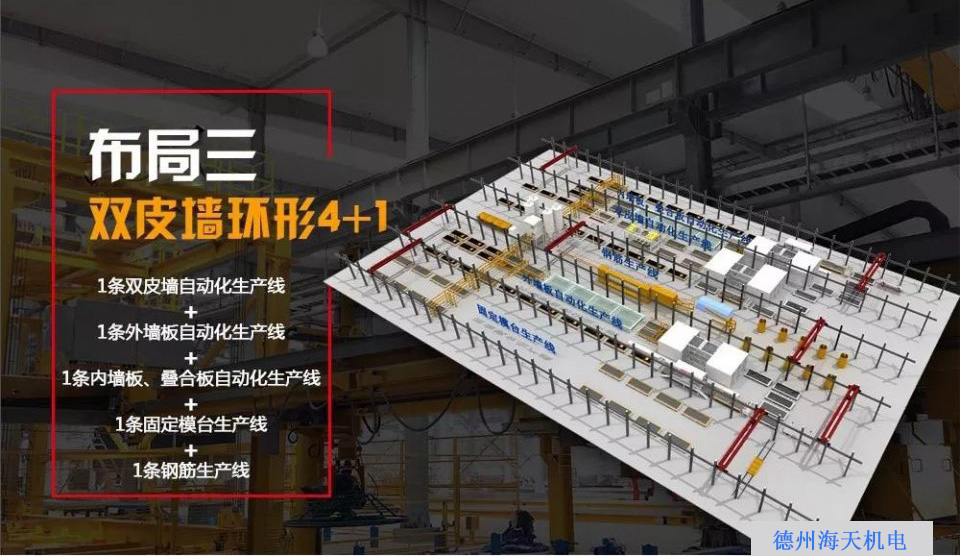 PC構(gòu)件生產(chǎn)線如何布局？海天帶您全方位解讀6種典型布局